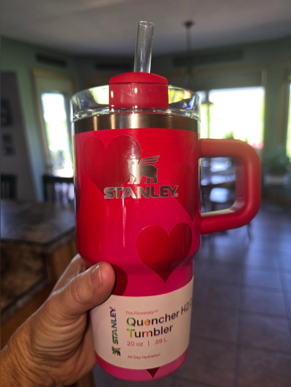 Stanley 20 Oz Rouge Heart Gradient Quencher New